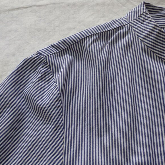 Muniji Striped Long Sleeve Shirt Blue - Picture 3 of 4